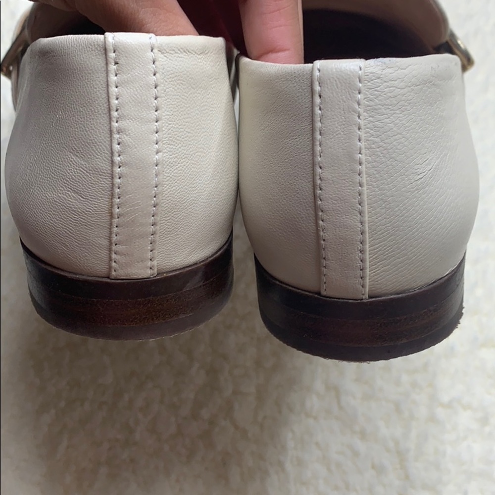 Essex Lane cream leather shoes with gold buckle - Picture 7 of 14